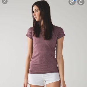 Lululemon Swiftly Tech Short Sleeve Bordeaux Sz 4